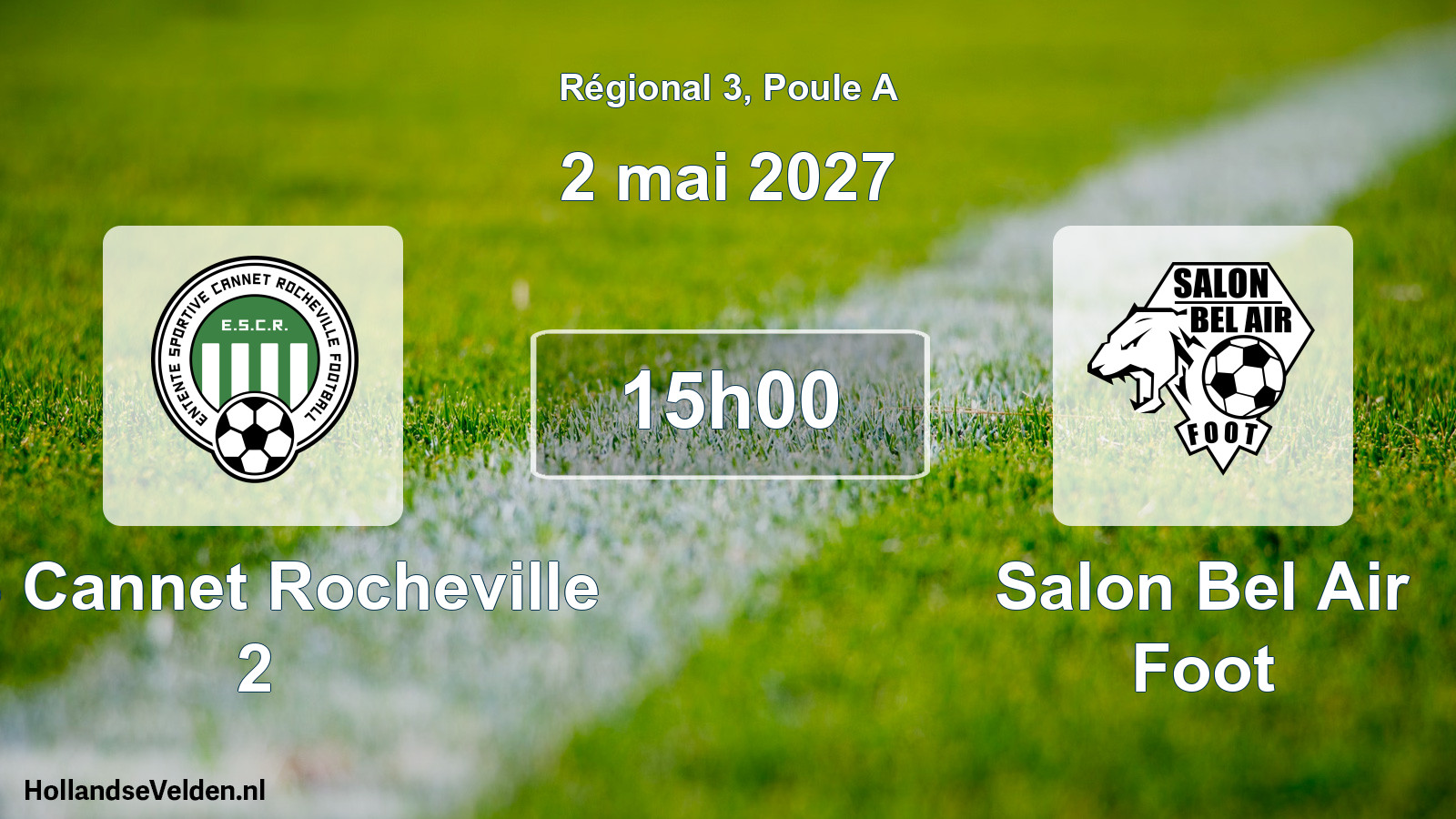 Match programmé: ES Cannet Rocheville 2 - Salon Bel Air Foot (2 mai 2027)