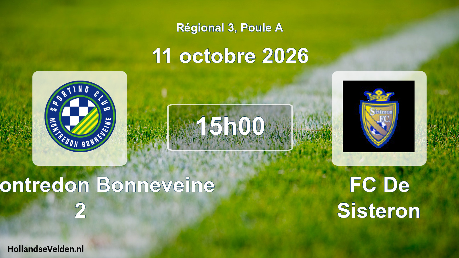 Scheduled Match: SC Montredon Bonneveine 2 - FC De Sisteron (11 October 2026)