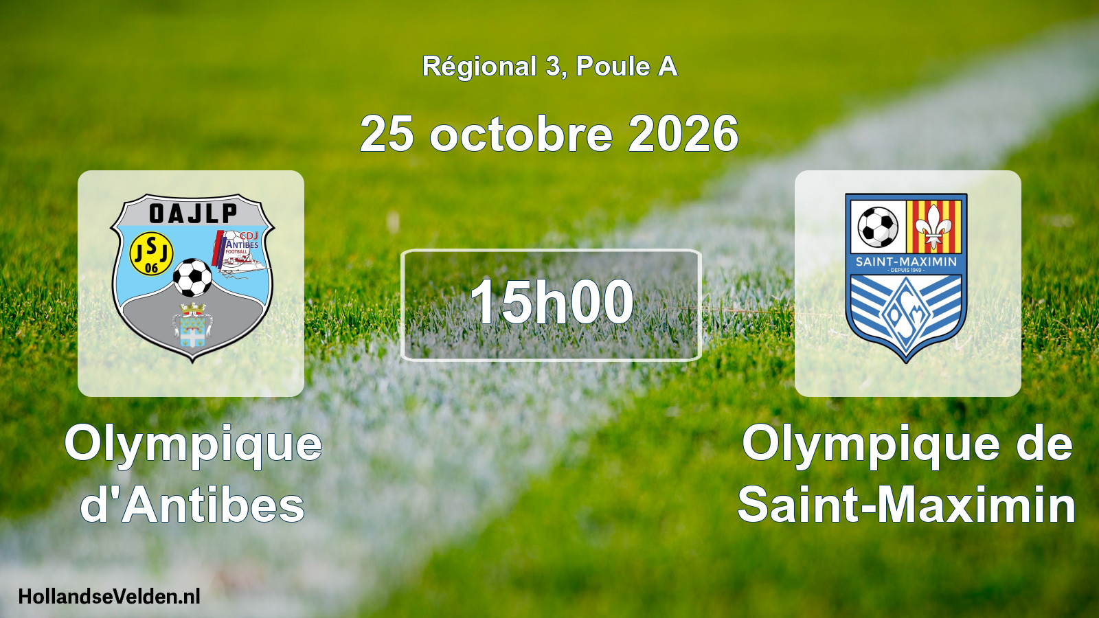 Scheduled Match: Olympique d'Antibes - Olympique de Saint-Maximin (25 October 2026)