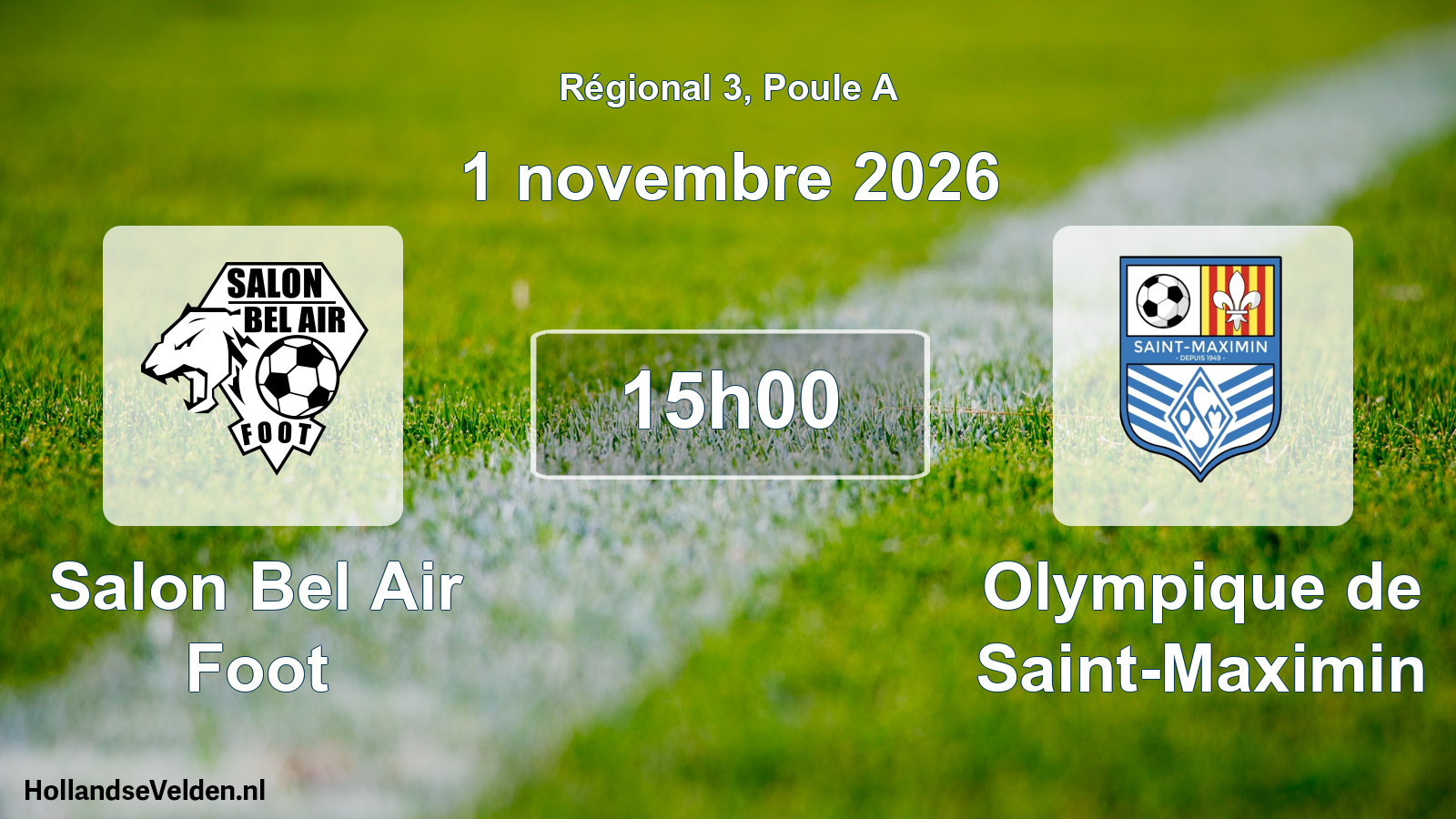 Scheduled Match: Salon Bel Air Foot - Olympique de Saint-Maximin (1 November 2026)