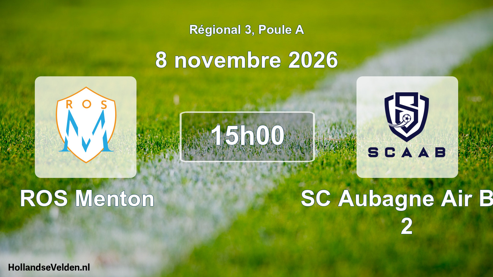 Geplande wedstrijd: ROS Menton - SC Aubagne Air Bel 2 (8 november 2026)