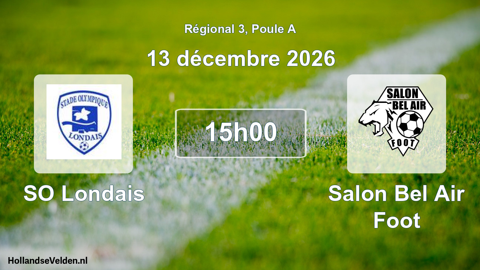 Match programmé: SO Londais - Salon Bel Air Foot (13 décembre 2026)