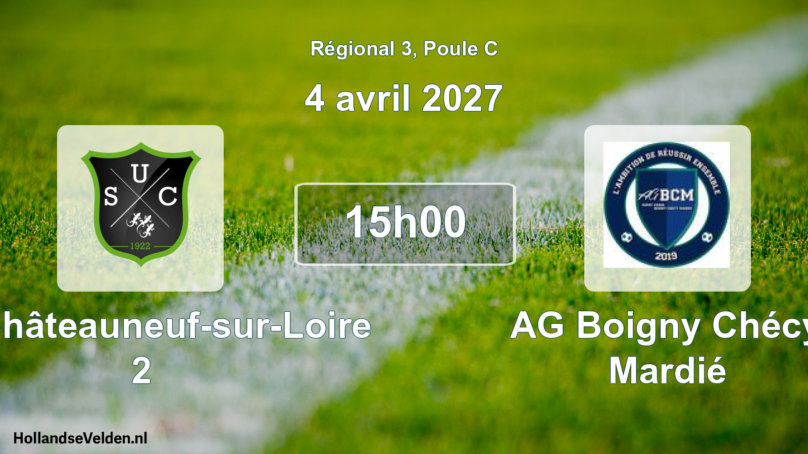 Match programmé: US Châteauneuf-sur-Loire 2 - AG Boigny Chécy Mardié (4 avril 2027)
