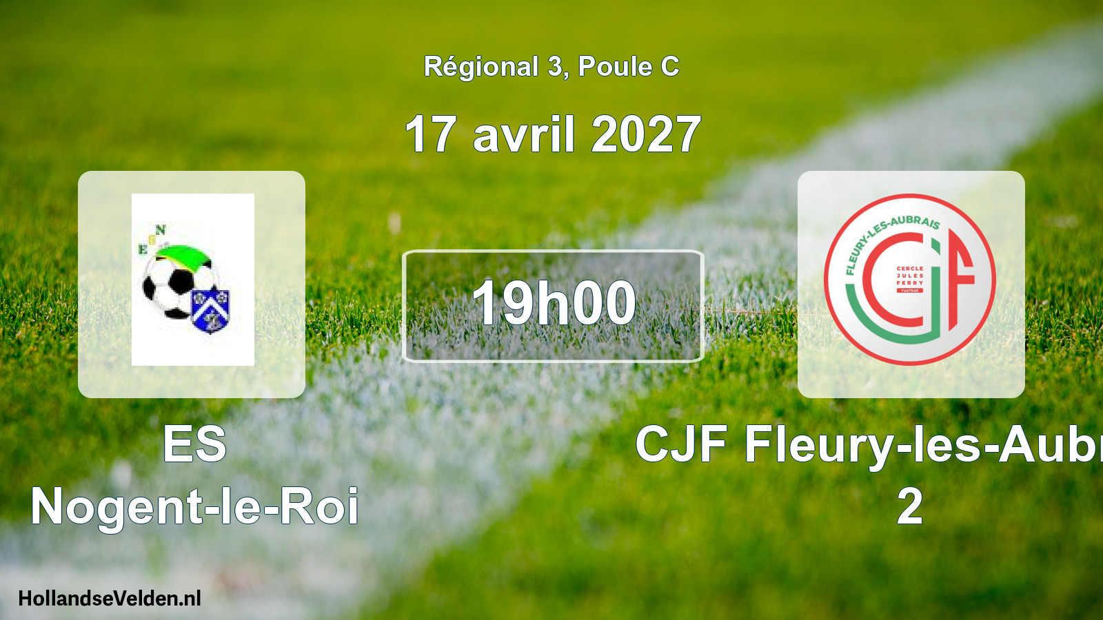 Match programmé: ES Nogent-le-Roi - CJF Fleury-les-Aubrais 2 (17 avril 2027)