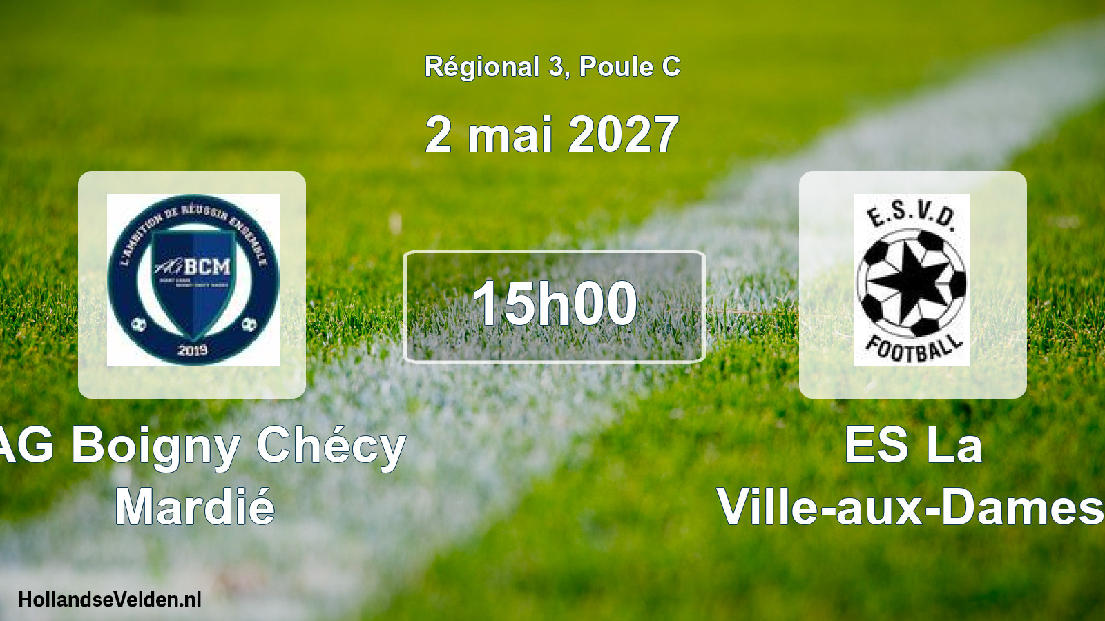 Scheduled Match: AG Boigny Chécy Mardié - ES La Ville-aux-Dames (2 May 2027)