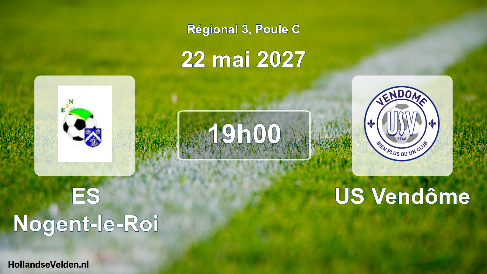 Match programmé: ES Nogent-le-Roi - US Vendôme (22 mai 2027)