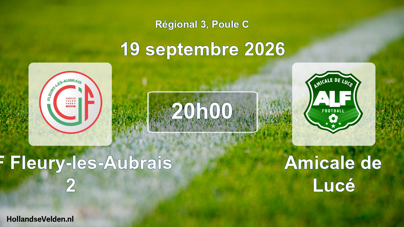 Scheduled Match: CJF Fleury-les-Aubrais 2 - Amicale de Lucé (19 September 2026)