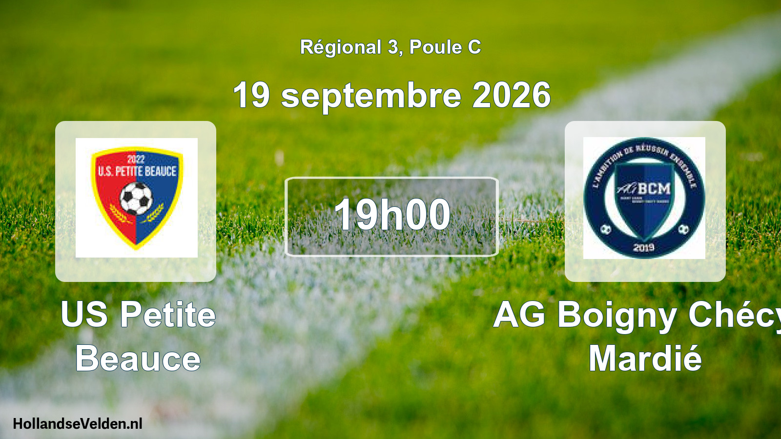 Scheduled Match: US Petite Beauce - AG Boigny Chécy Mardié (19 September 2026)