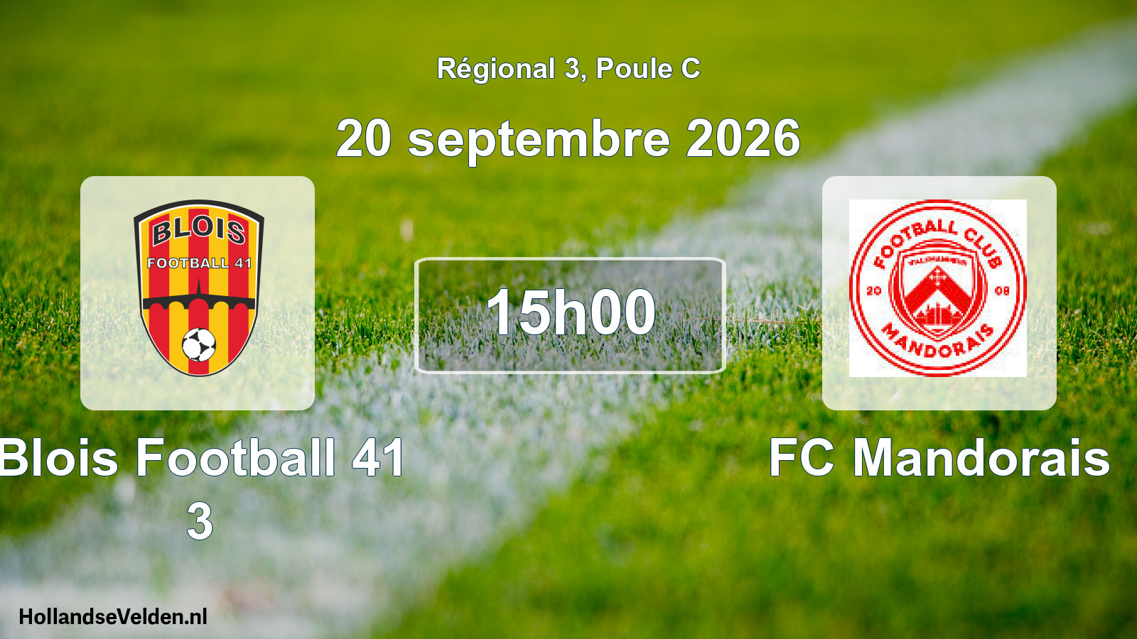 Scheduled Match: Blois Football 41 3 - FC Mandorais (20 September 2026)