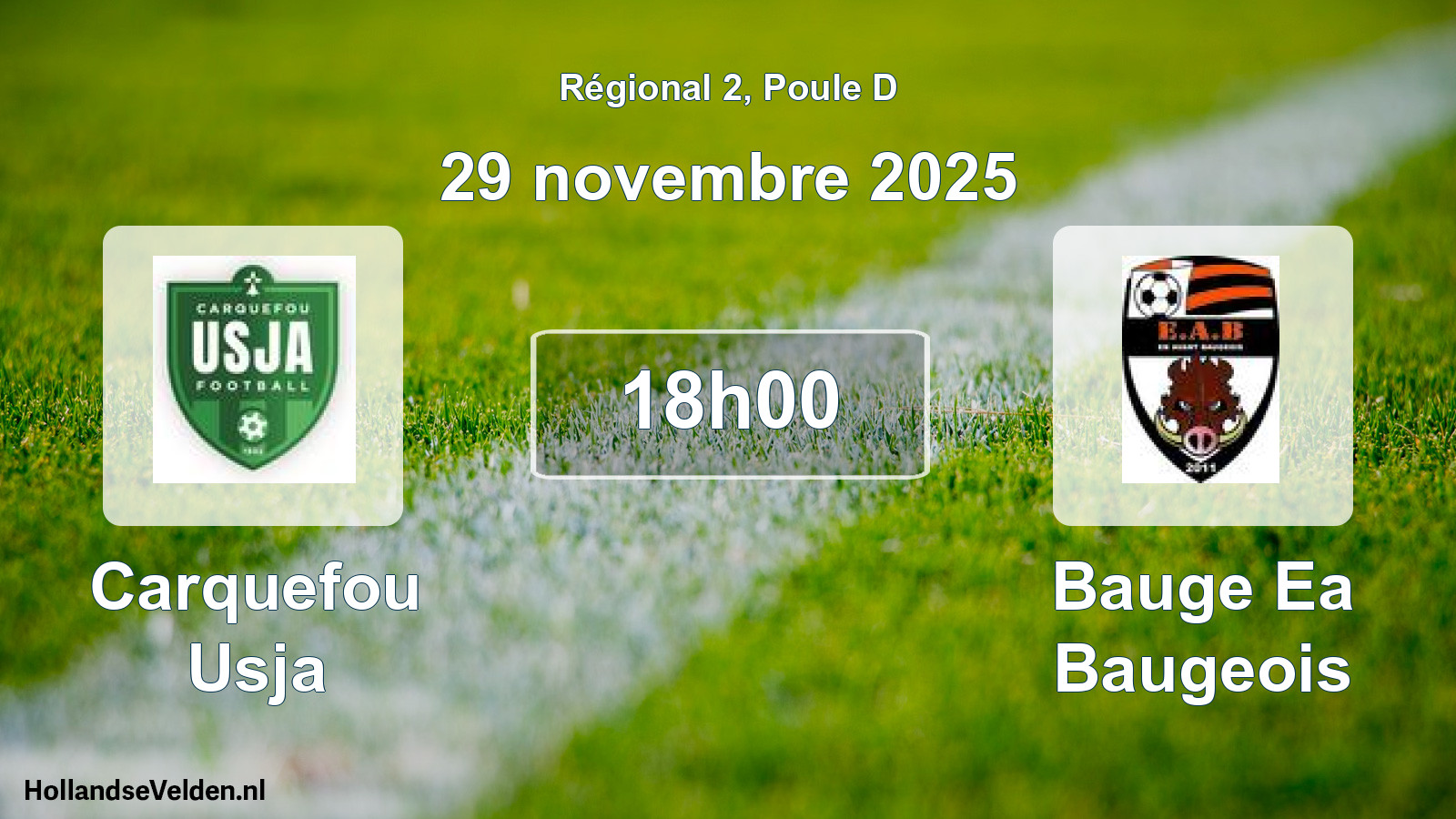 Scheduled Match: Carquefou Usja - Bauge Ea Baugeois (29 November 2025)