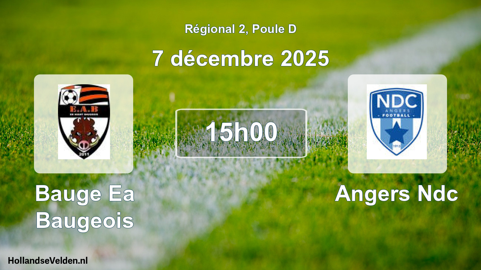 Geplande wedstrijd: Bauge Ea Baugeois - Angers Ndc (7 décembre 2025)