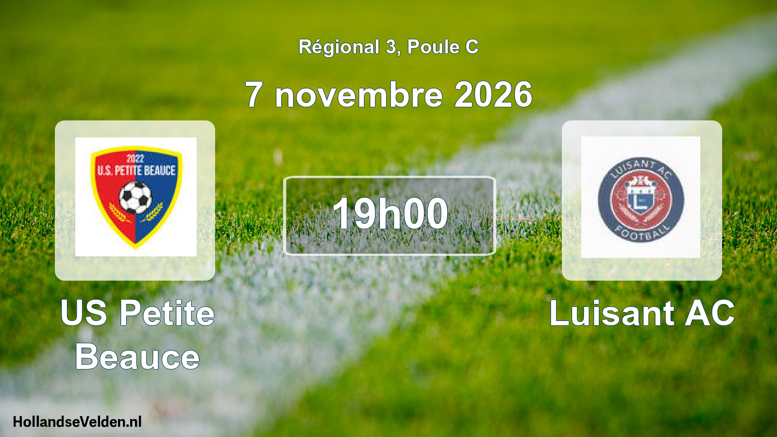 Scheduled Match: US Petite Beauce - Luisant AC (7 November 2026)