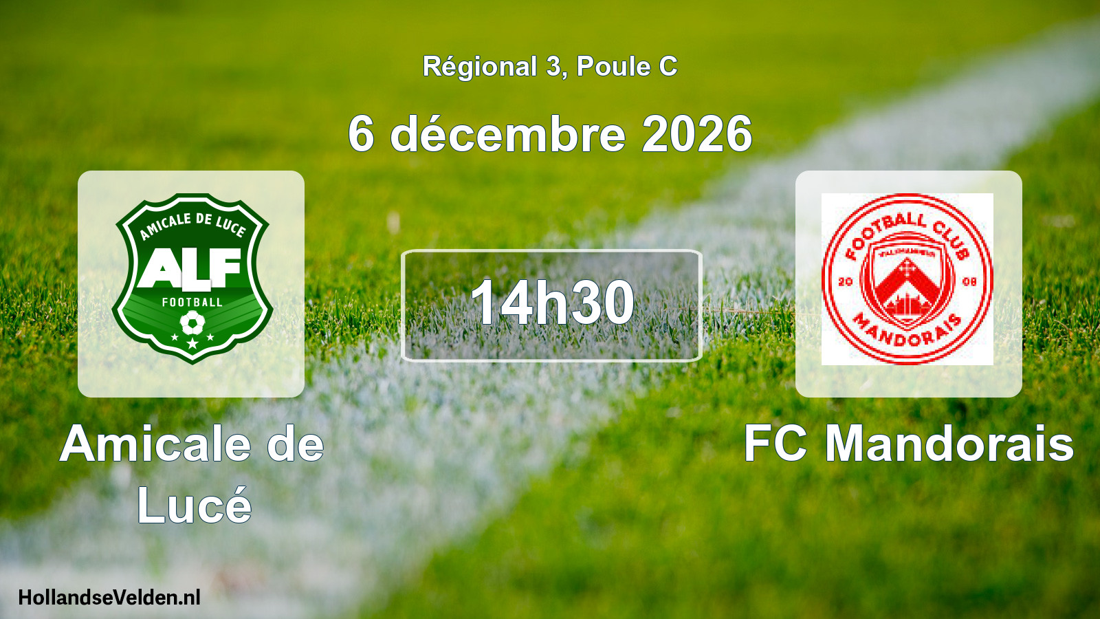 Scheduled Match: Amicale de Lucé - FC Mandorais (6 December 2026)