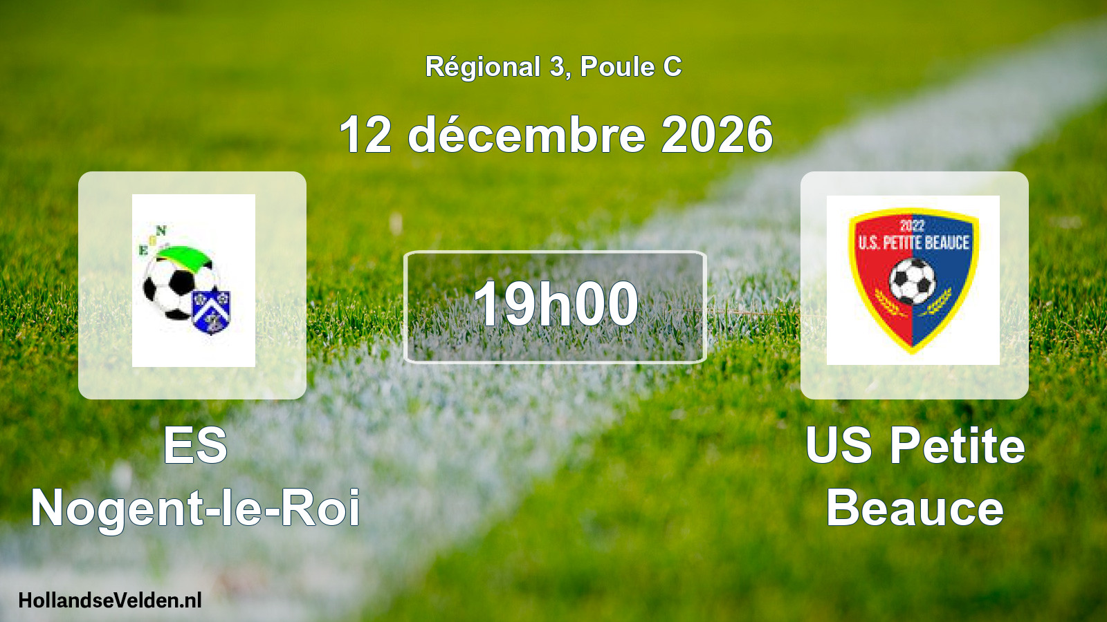 Match programmé: ES Nogent-le-Roi - US Petite Beauce (12 décembre 2026)