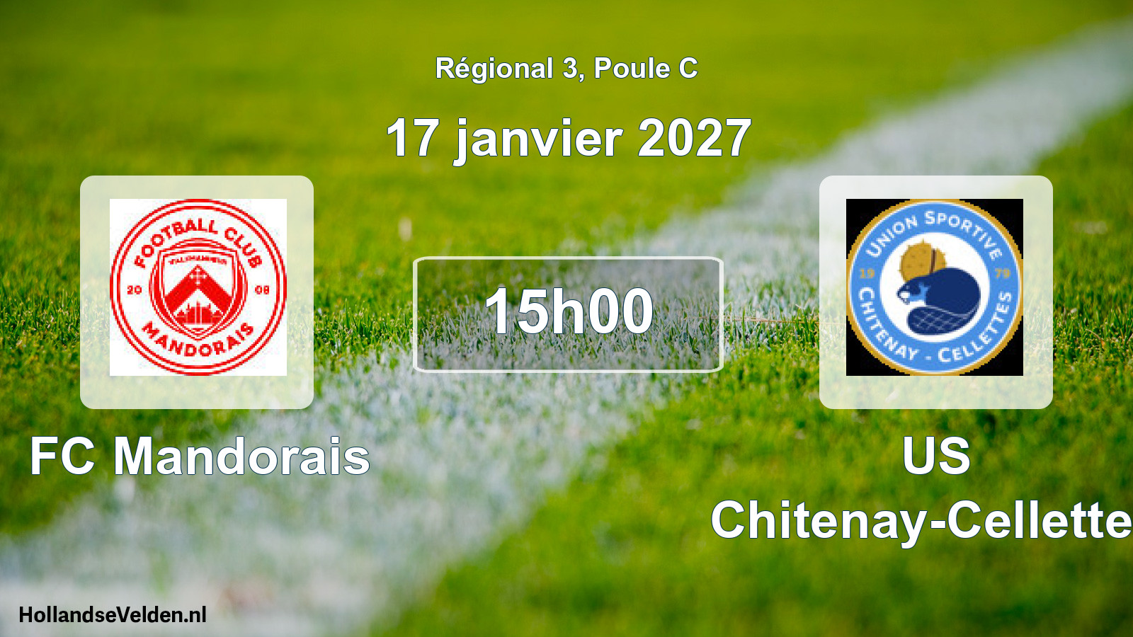 Match programmé: FC Mandorais - US Chitenay-Cellettes (17 janvier 2027)