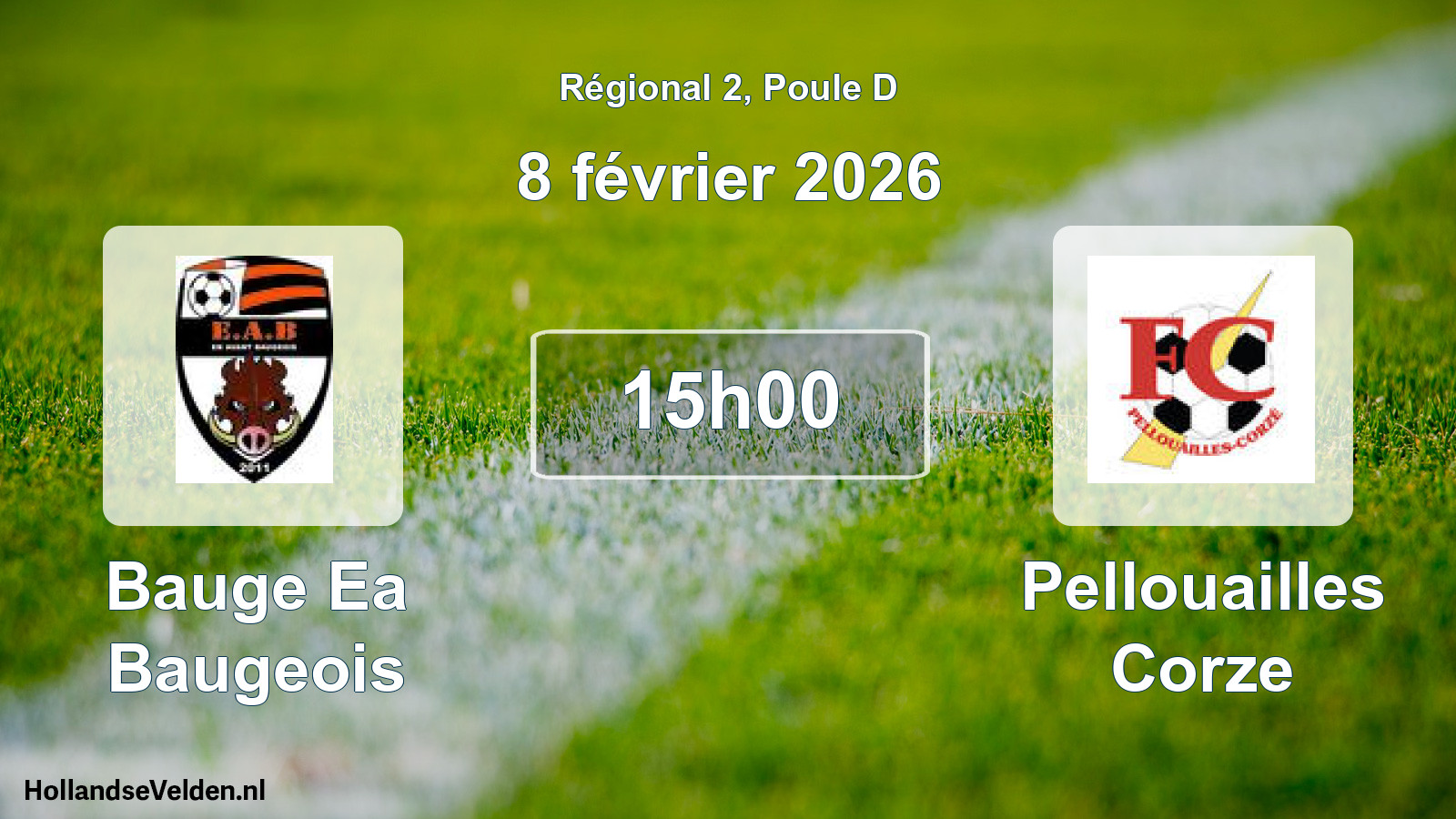 Scheduled Match: Bauge Ea Baugeois - Pellouailles Corze (8 February 2026)