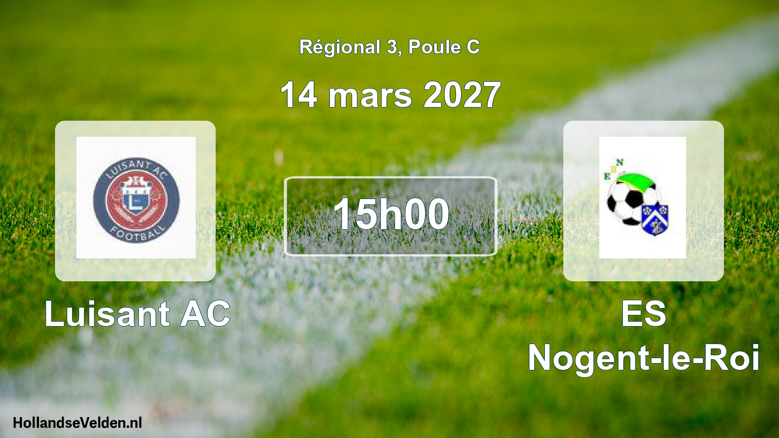 Match programmé: Luisant AC - ES Nogent-le-Roi (14 mars 2027)