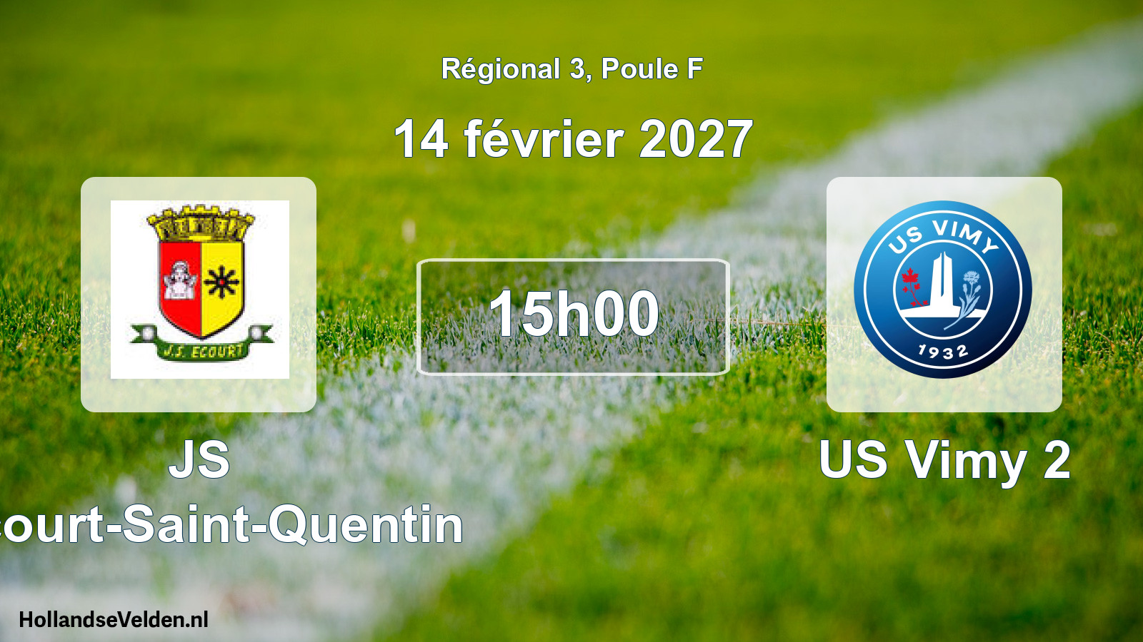 Scheduled Match: JS Écourt-Saint-Quentin - US Vimy 2 (14 February 2027)
