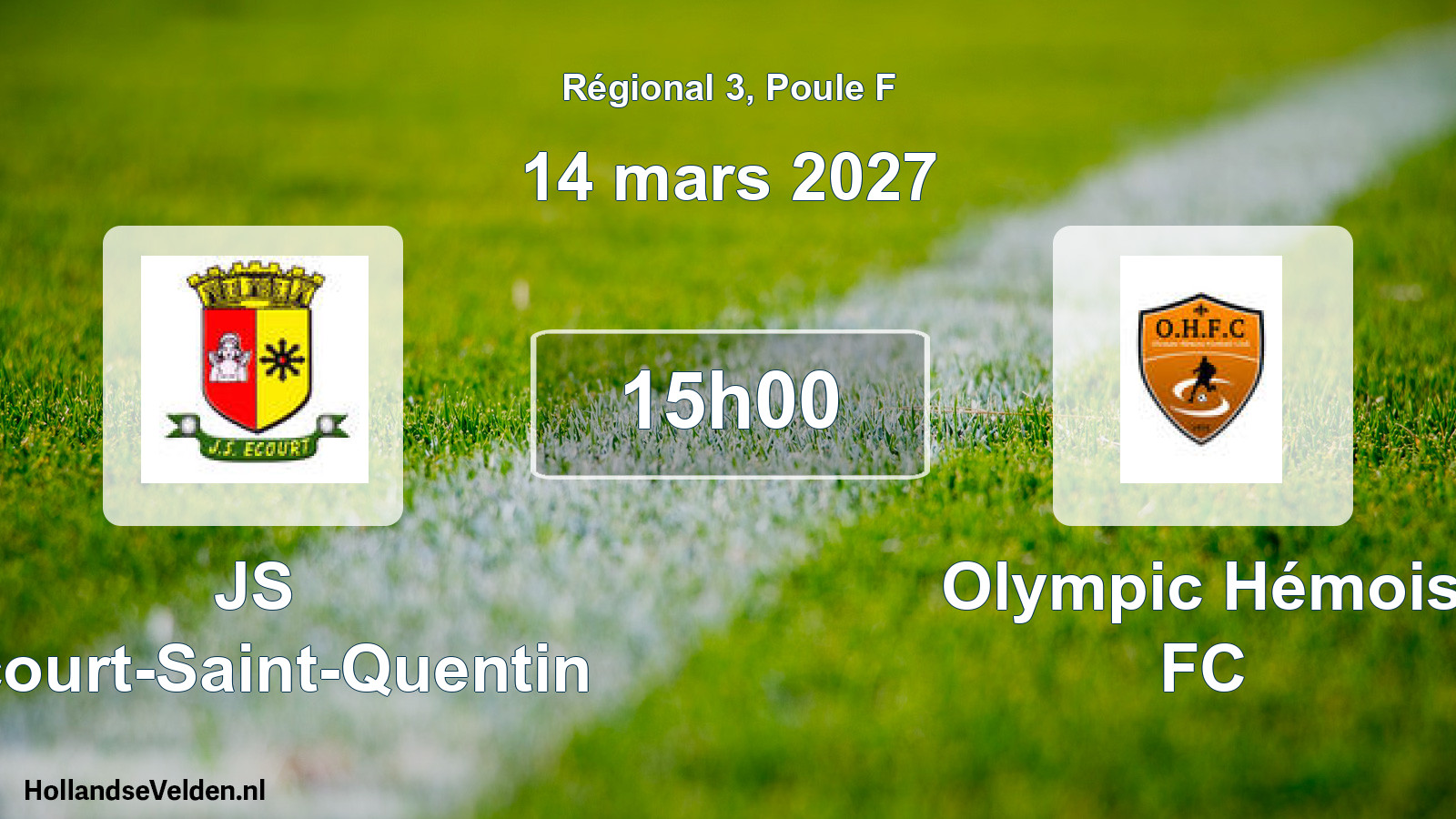 Scheduled Match: JS Écourt-Saint-Quentin - Olympic Hémois FC (14 March 2027)