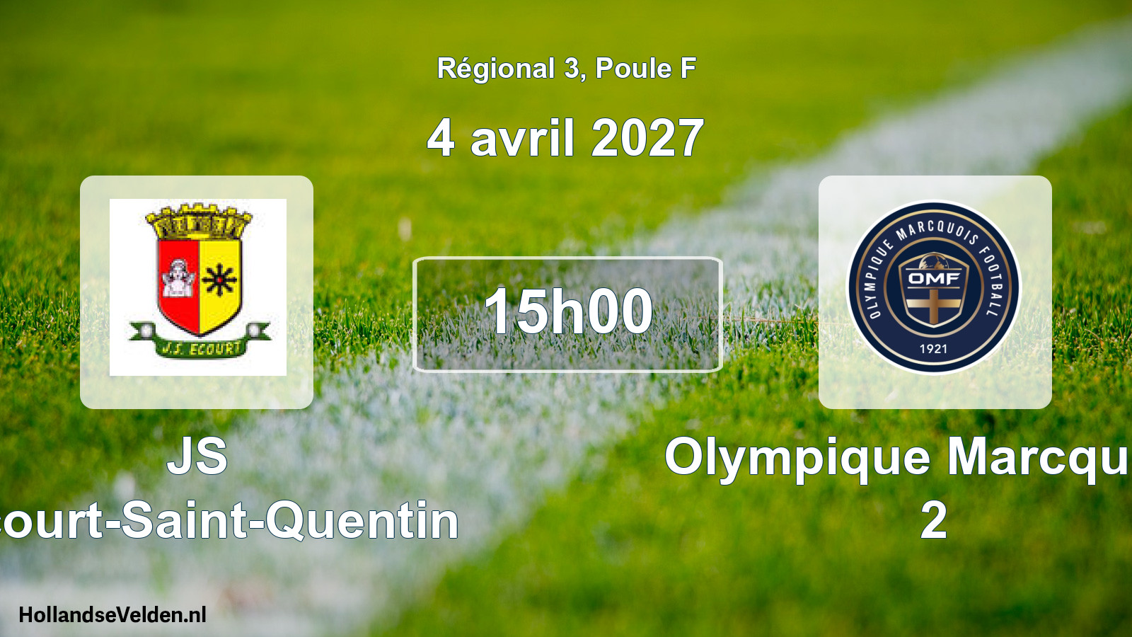 Scheduled Match: JS Écourt-Saint-Quentin - Olympique Marcquois 2 (4 April 2027)