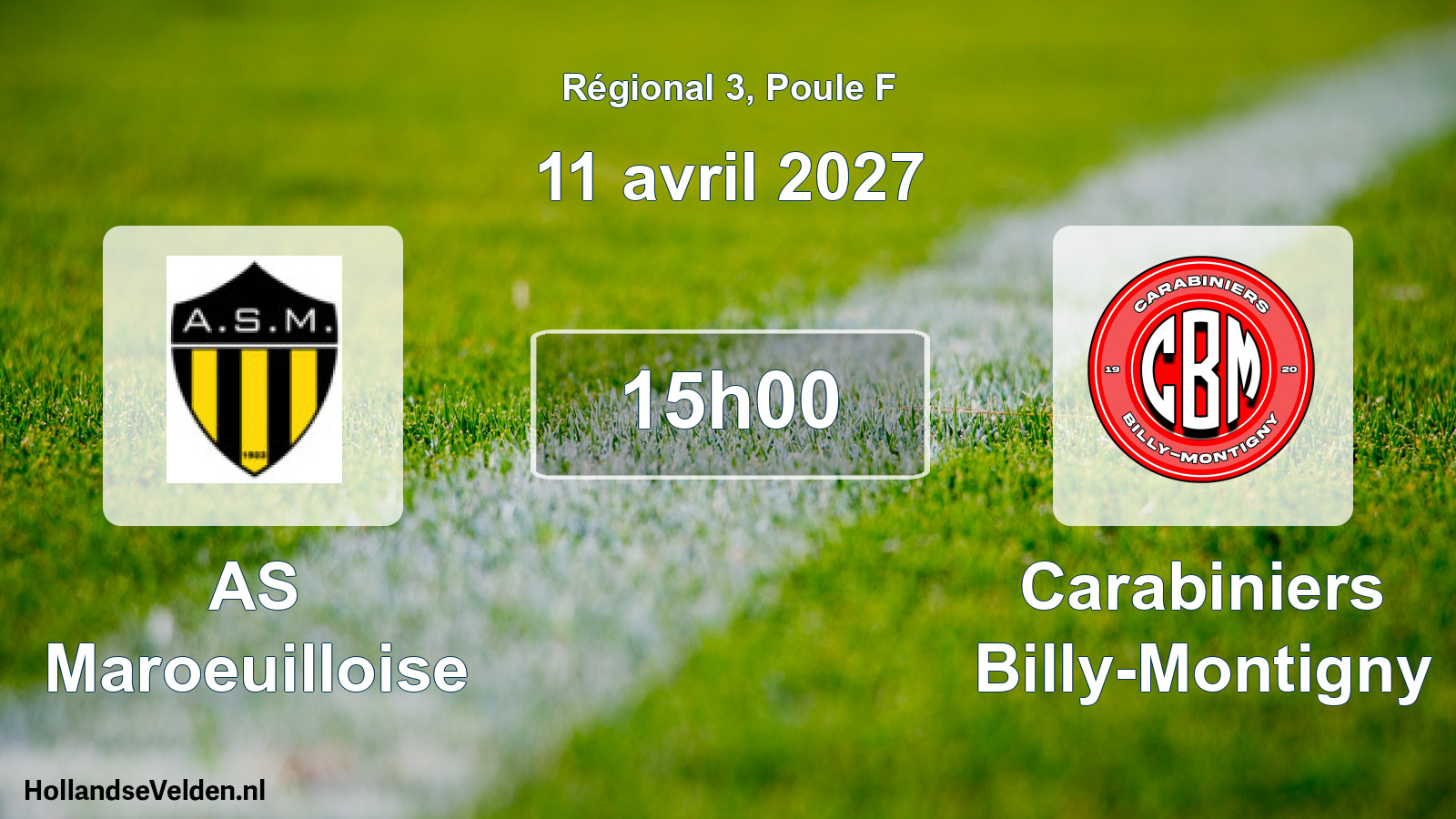 Scheduled Match: AS Maroeuilloise - Carabiniers Billy-Montigny (11 April 2027)