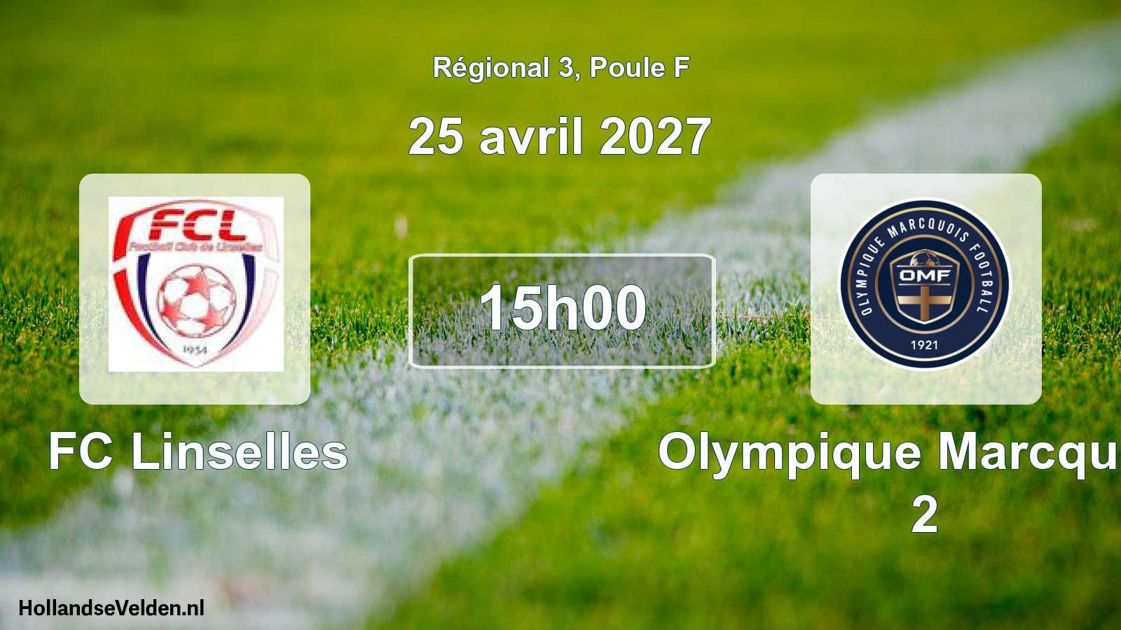 Scheduled Match: FC Linselles - Olympique Marcquois 2 (25 April 2027)