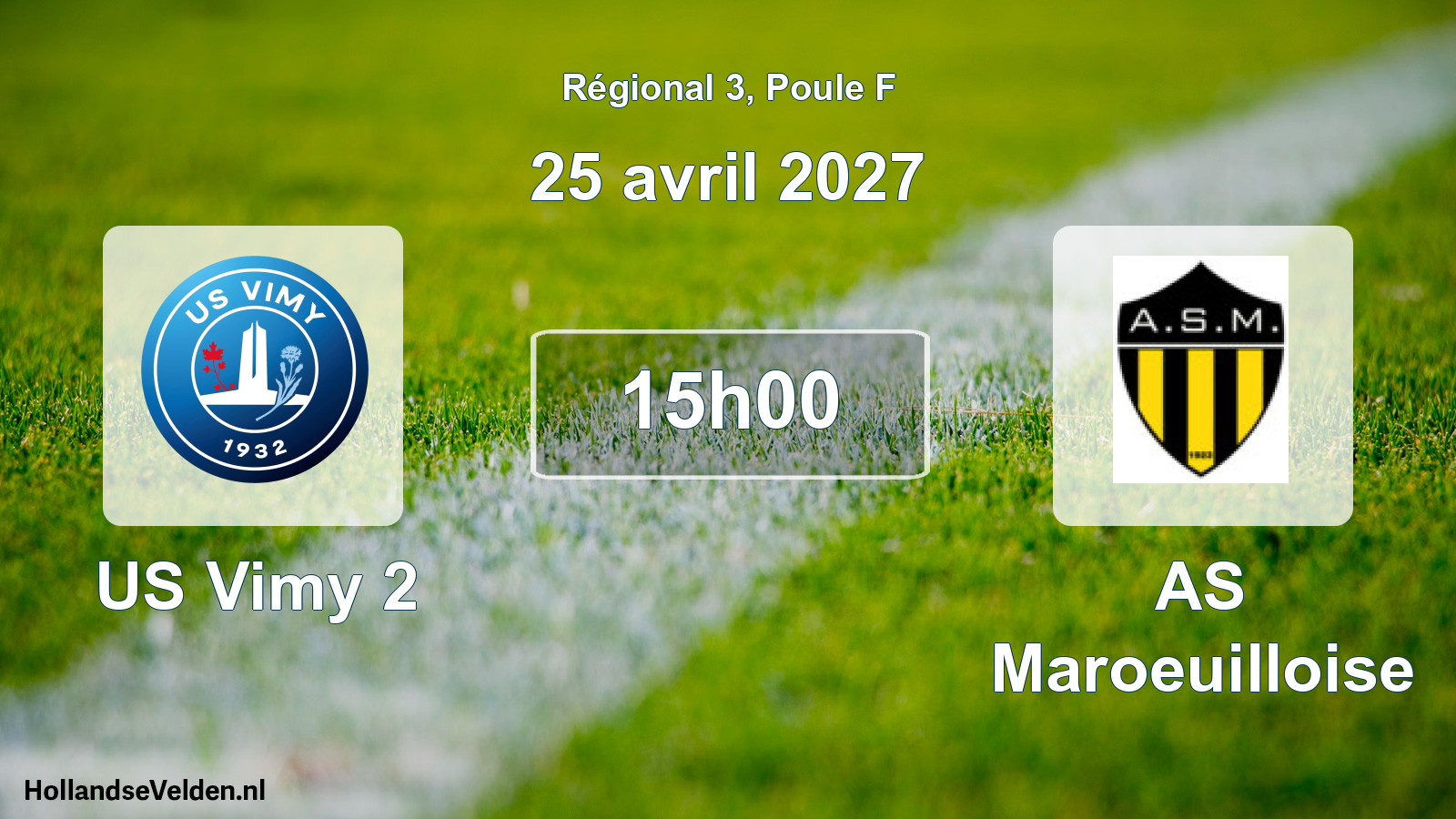 Scheduled Match: US Vimy 2 - AS Maroeuilloise (25 April 2027)