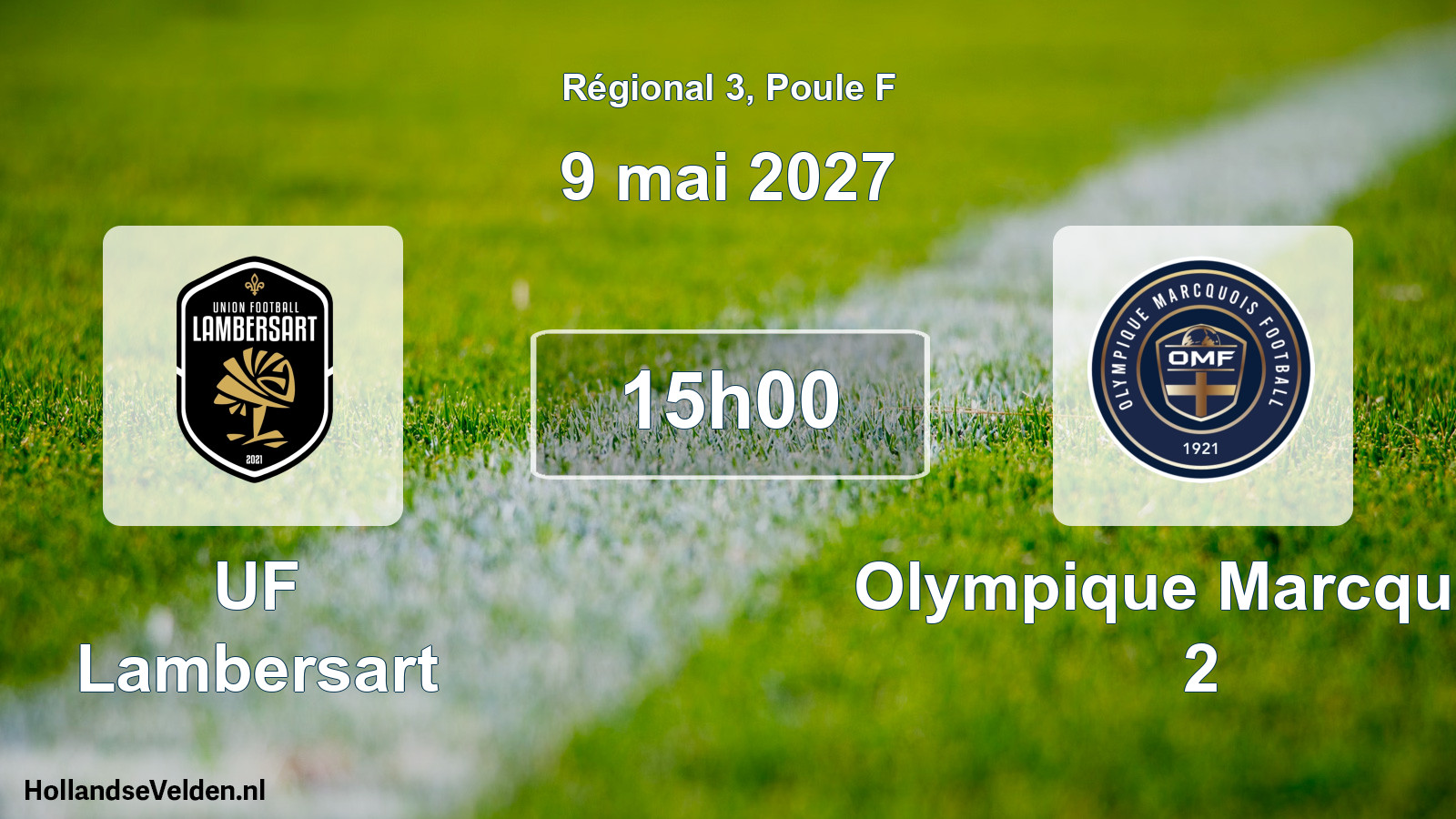 Geplande wedstrijd: UF Lambersart - Olympique Marcquois 2 (9 mei 2027)