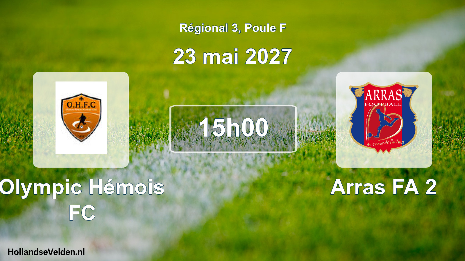 Scheduled Match: Olympic Hémois FC - Arras FA 2 (23 May 2027)