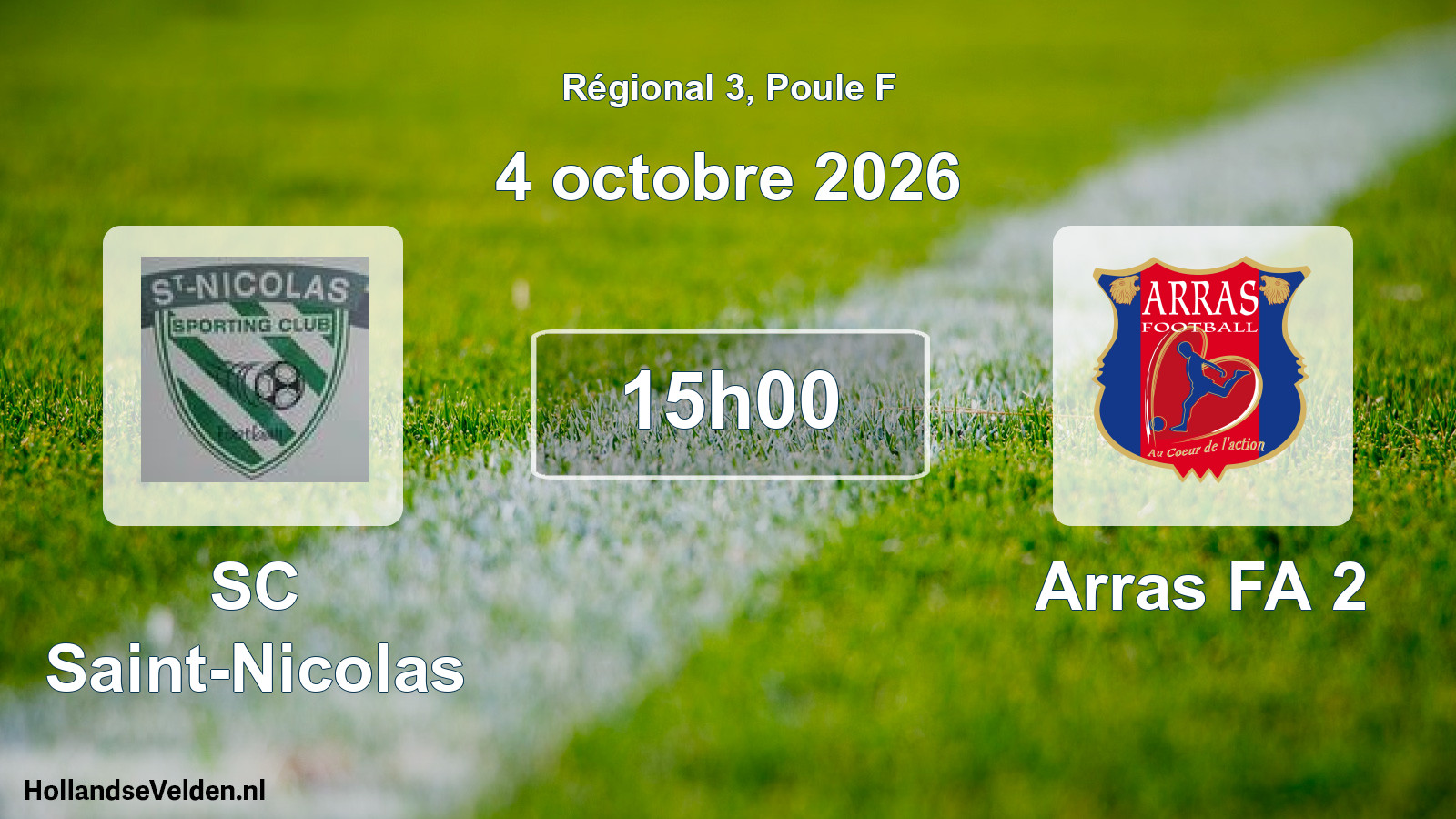 Scheduled Match: SC Saint-Nicolas - Arras FA 2 (4 October 2026)