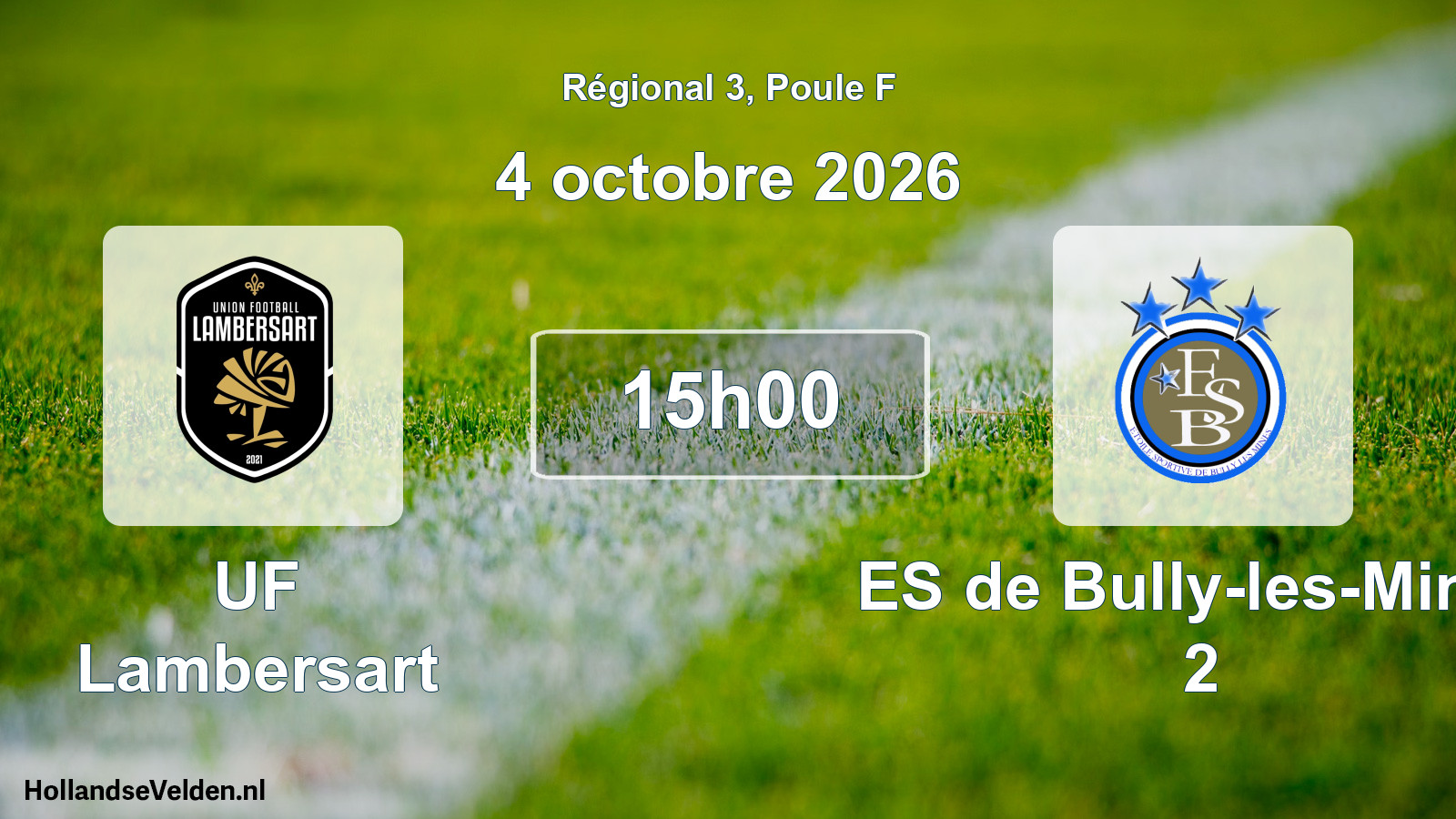 Scheduled Match: UF Lambersart - ES de Bully-les-Mines 2 (4 October 2026)
