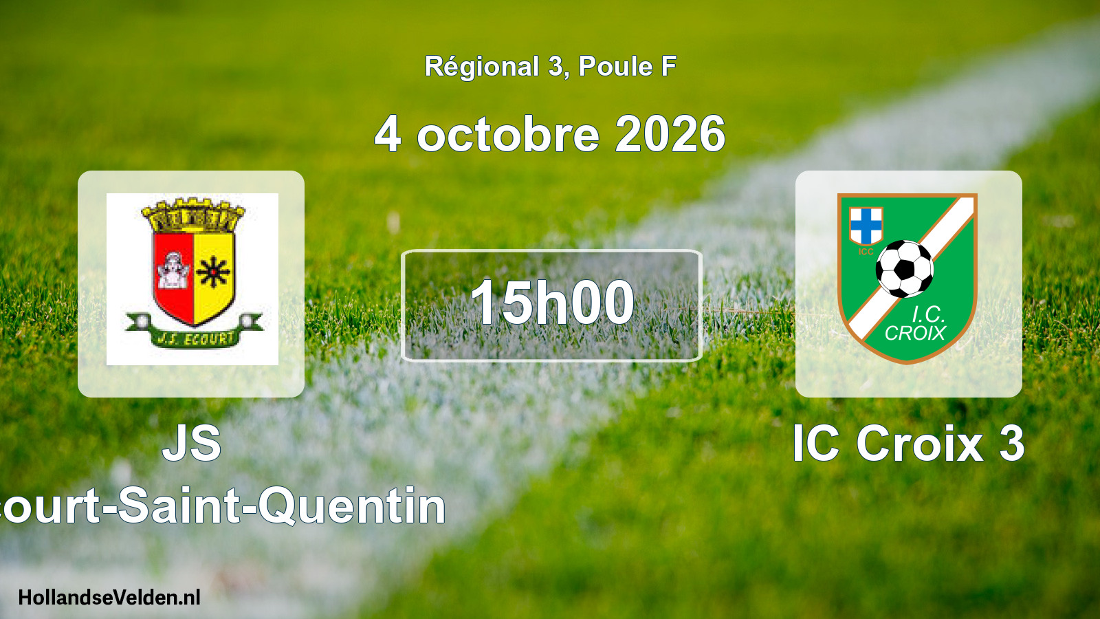 Scheduled Match: JS Écourt-Saint-Quentin - IC Croix 3 (4 October 2026)
