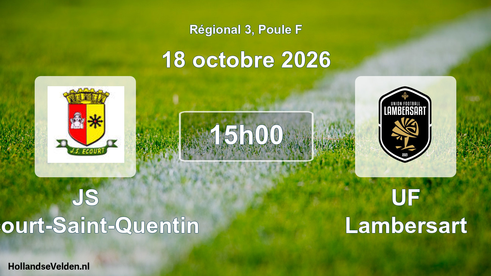 Scheduled Match: JS Écourt-Saint-Quentin - UF Lambersart (18 October 2026)