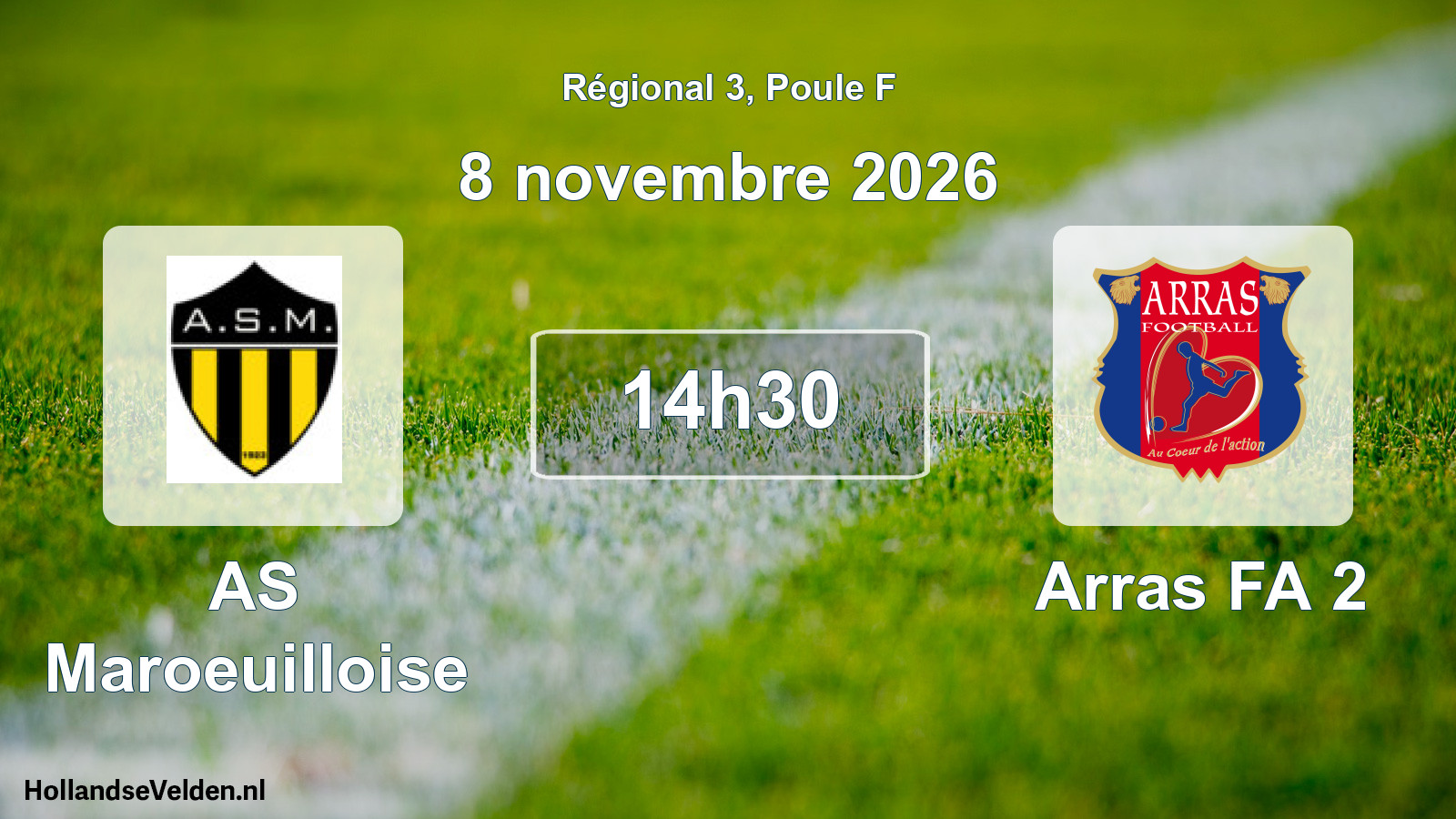 Geplande wedstrijd: AS Maroeuilloise - Arras FA 2 (8 november 2026)