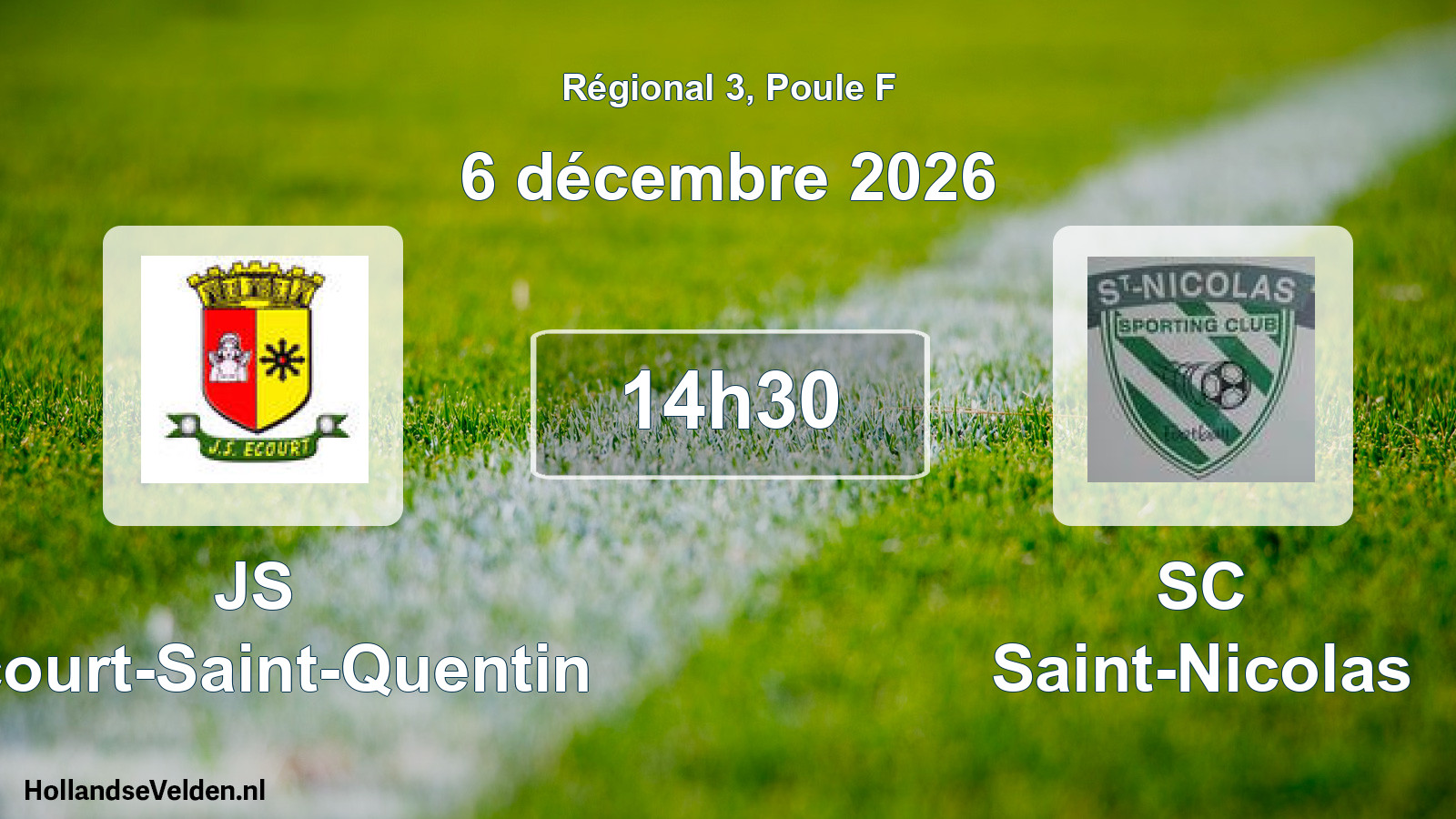 Scheduled Match: JS Écourt-Saint-Quentin - SC Saint-Nicolas (6 December 2026)