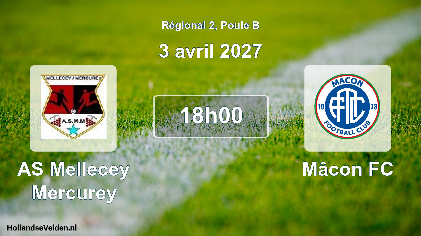 Scheduled Match: AS Mellecey Mercurey - Mâcon FC (3 April 2027)