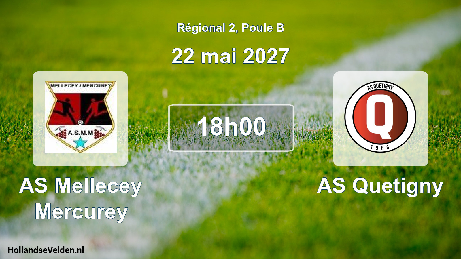 Match programmé: AS Mellecey Mercurey - AS Quetigny (22 mai 2027)