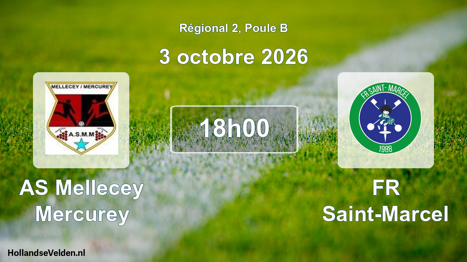 Scheduled Match: AS Mellecey Mercurey - FR Saint-Marcel (3 October 2026)