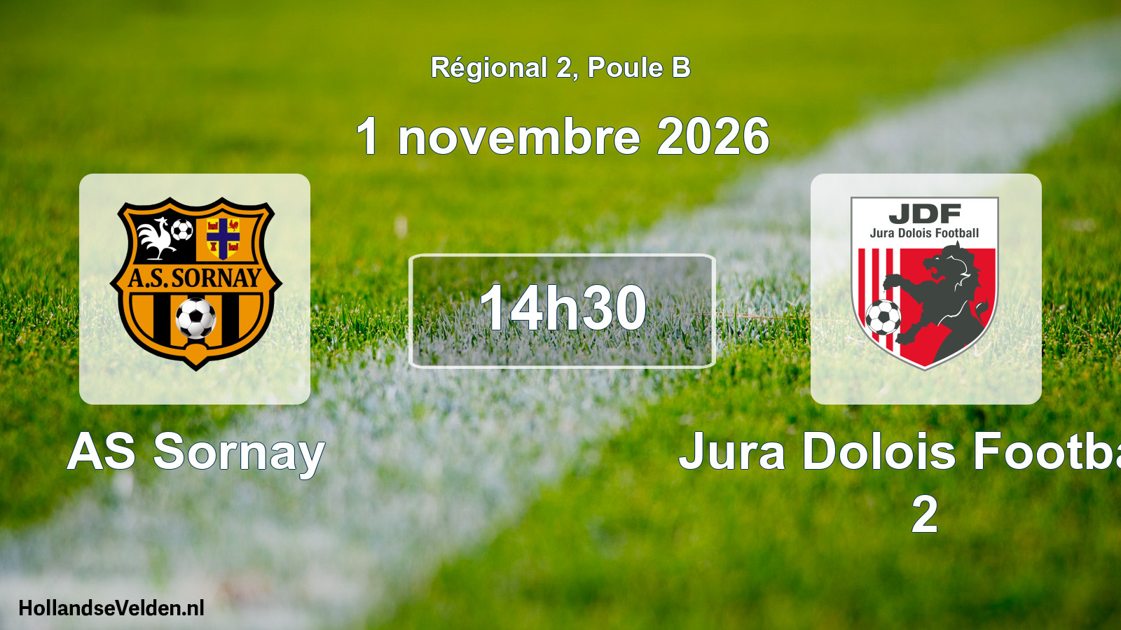 Scheduled Match: AS Sornay - Jura Dolois Football 2 (1 November 2026)
