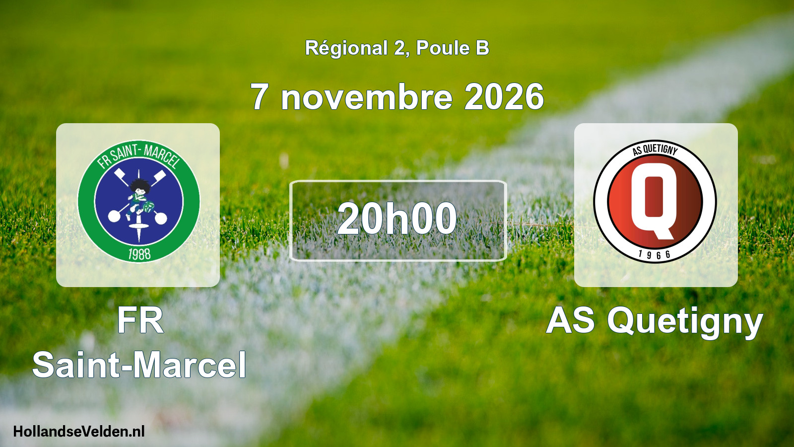 Geplande wedstrijd: FR Saint-Marcel - AS Quetigny (7 november 2026)
