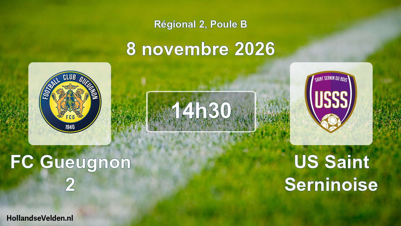 Scheduled Match: FC Gueugnon 2 - US Saint Serninoise (8 November 2026)