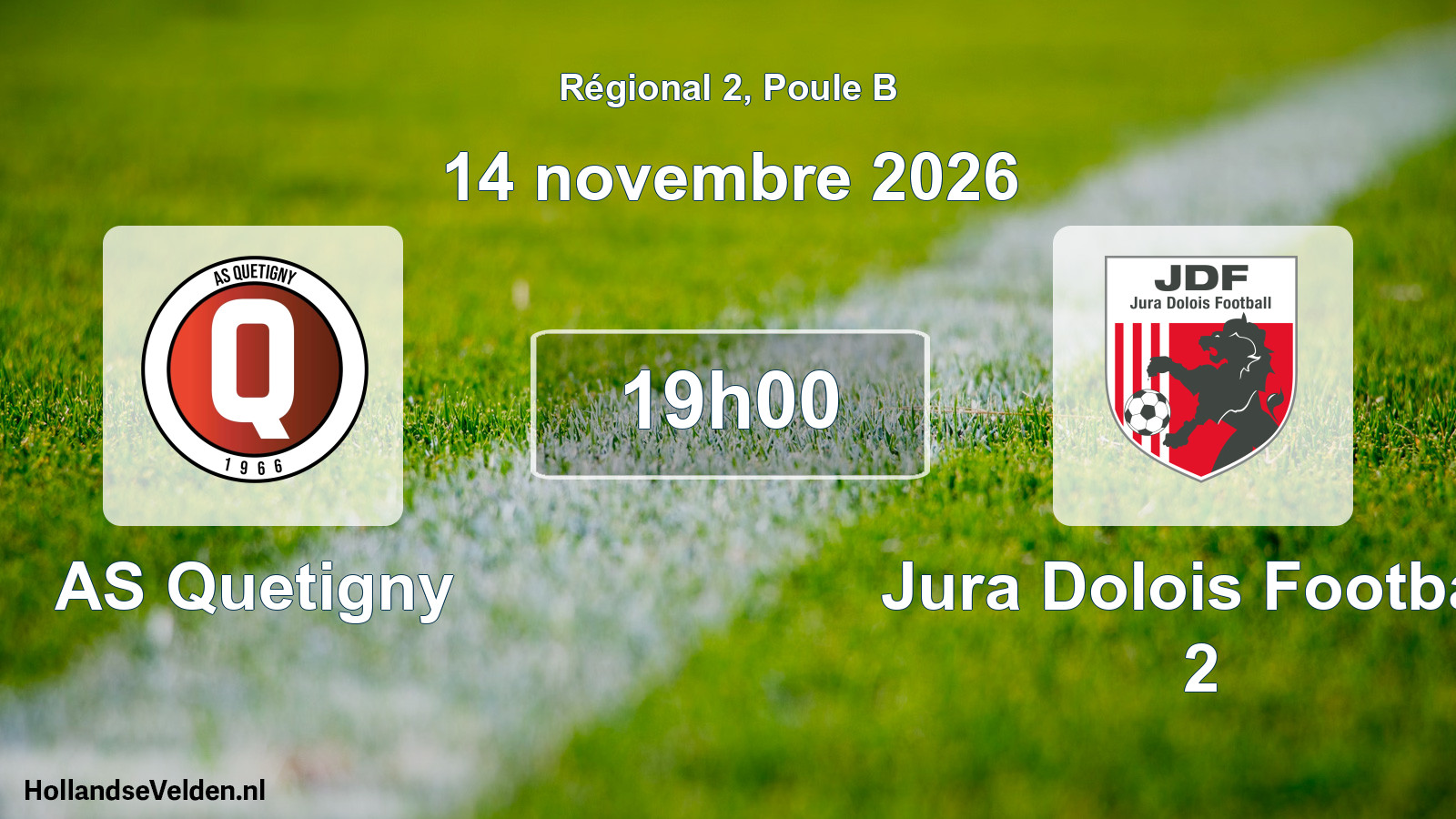 Scheduled Match: AS Quetigny - Jura Dolois Football 2 (14 November 2026)