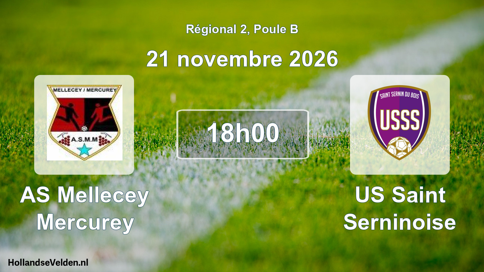 Geplande wedstrijd: AS Mellecey Mercurey - US Saint Serninoise (21 november 2026)