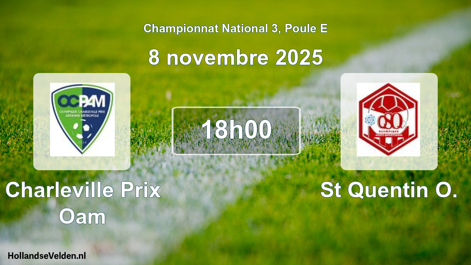 Geplande wedstrijd: Charleville Prix Oam - St Quentin O. (8 novembre 2025)