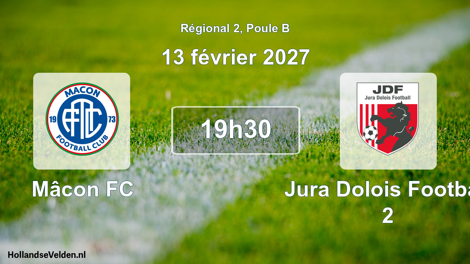 Scheduled Match: Mâcon FC - Jura Dolois Football 2 (13 February 2027)