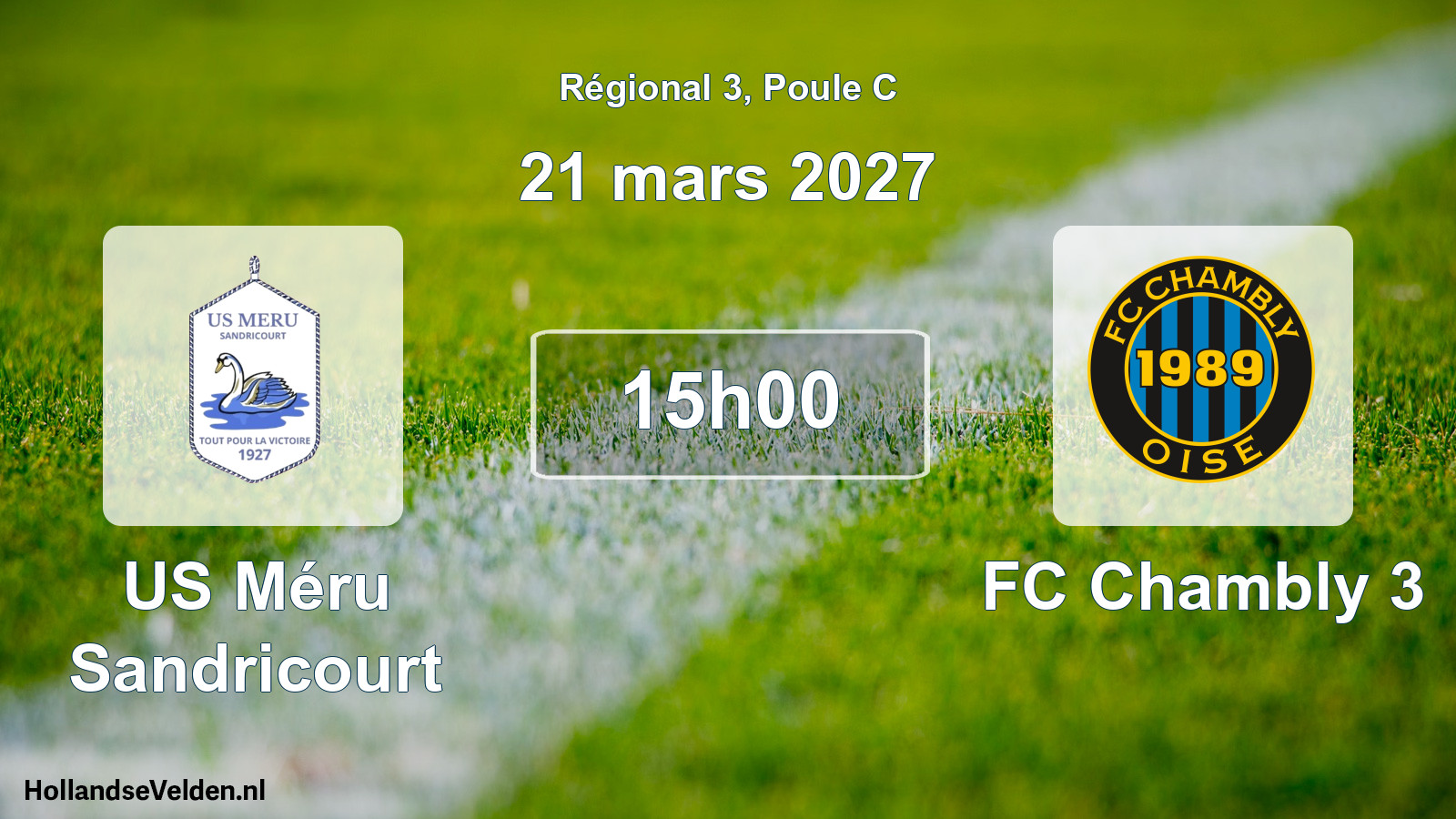 Match programmé: US Méru Sandricourt - FC Chambly 3 (21 mars 2027)