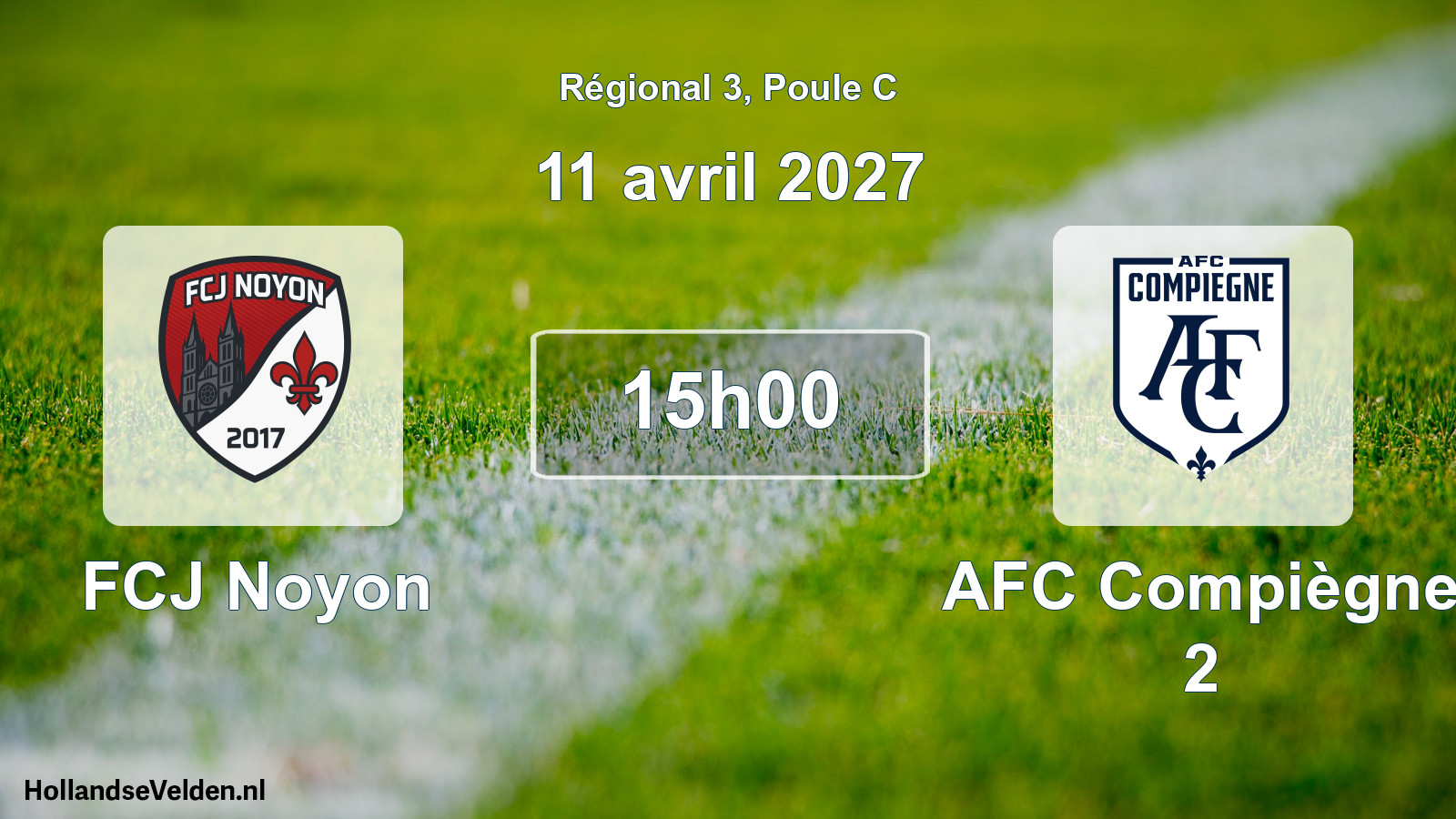 Match programmé: FCJ Noyon - AFC Compiègne 2 (11 avril 2027)