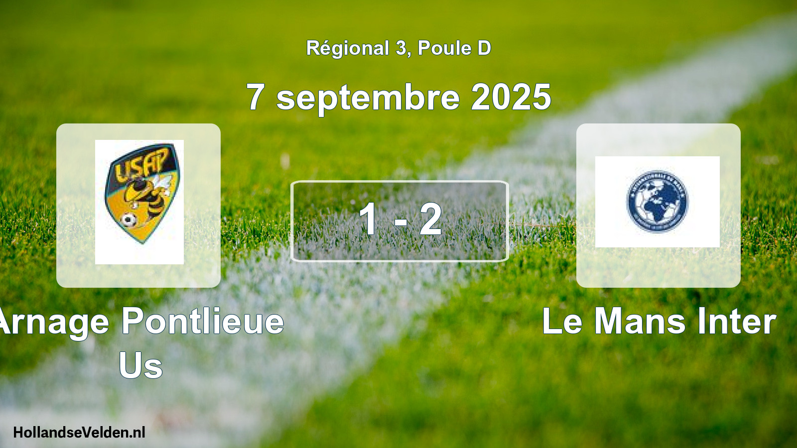 Gespeelde wedstrijd: Arnage Pontlieue Us - Le Mans Inter 1 - 2 (7 september 2025)