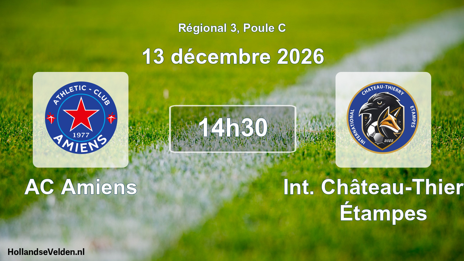 Geplande wedstrijd: AC Amiens - Int. Château-Thierry Étampes (13 december 2026)