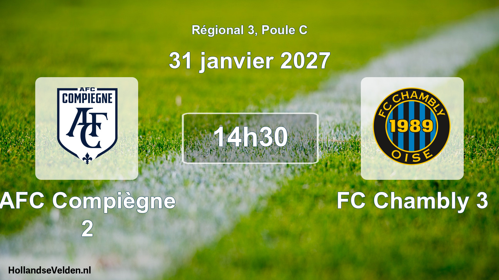 Scheduled Match: AFC Compiègne 2 - FC Chambly 3 (31 January 2027)